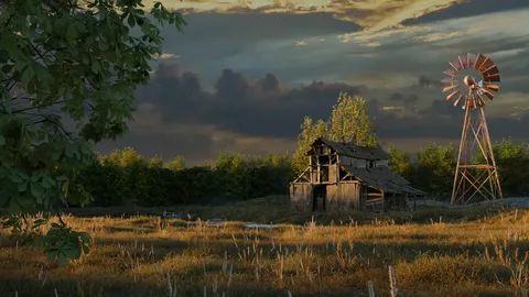 Abandoned Farm Environment - Blender scenes
