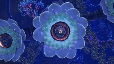 Abstract Robotic Flower - Blender geometry nodes