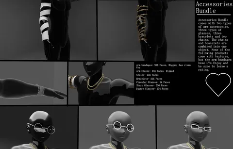 Accessories Bundle - Blender 3d models