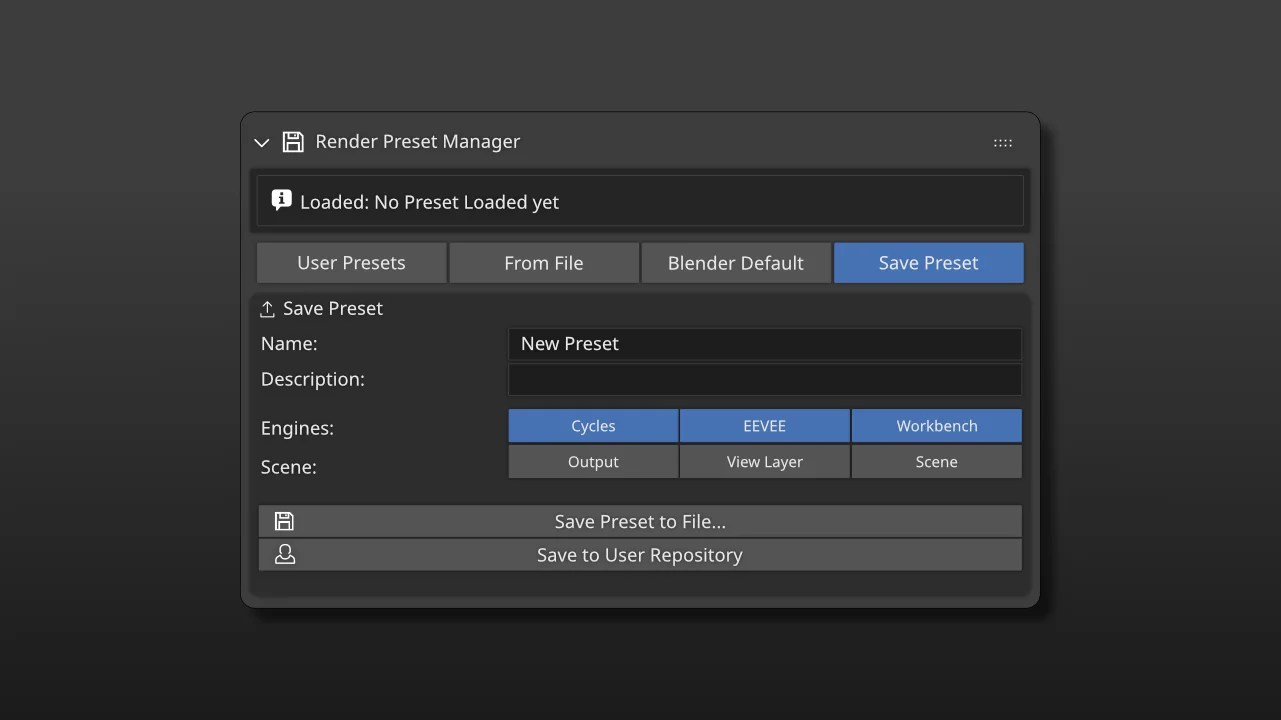 K-Tools Render Preset Manager screenshot 5