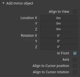 AddMirrorObject screenshot 2