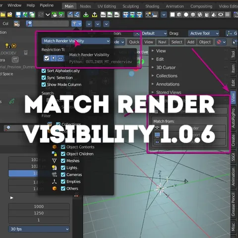 Match Render Visibility - Blender addons