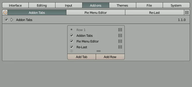 Addon Tabs screenshot 2
