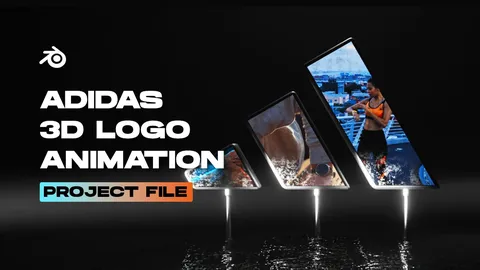 Adidas 3D Logo Animation - Blender scenes