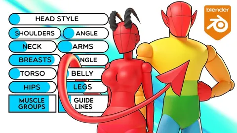 Adjustable Mannequin - Blender 3d models