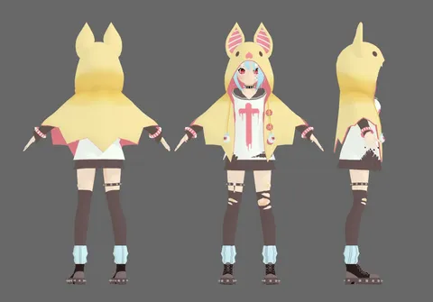 Adorable Batgirl - Blender 3d models