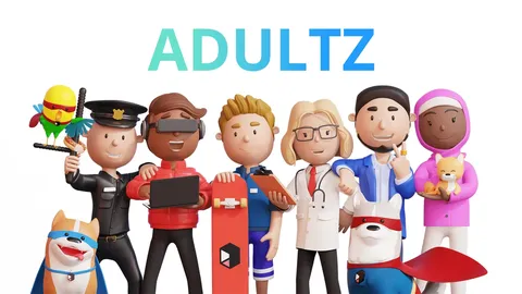 Adultz Character Library - Blender 3d models