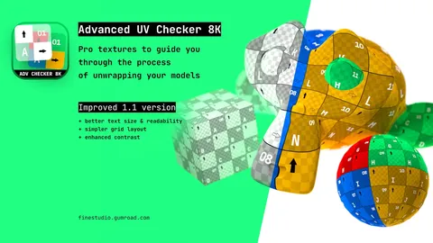 ADV UV Checker 8K - Blender textures & materials