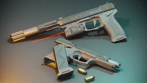 Advance Pistol Rig - Blender 3d models