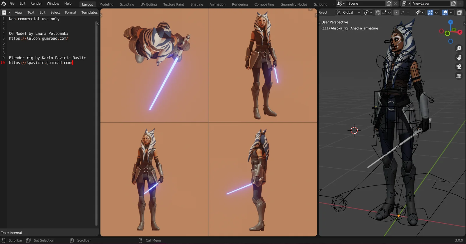 Ahsoka Tano Rig screenshot 2
