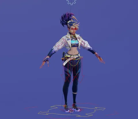 Akali All Out Rig - Blender 3d models