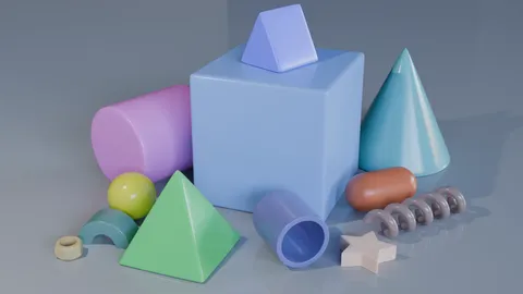 Ak's Primitives Collection - Blender 3d models