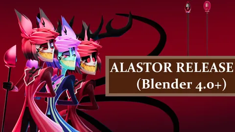 Alastor Hazbin Hotel - Blender 3d models