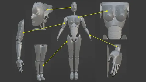 Alex Robot - Blender 3d models