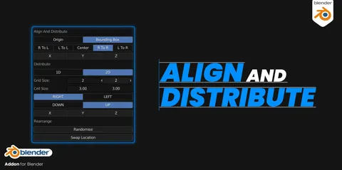 Align And Distribute - Blender addons