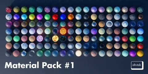 Alt Tab 128 Materials - Blender shaders