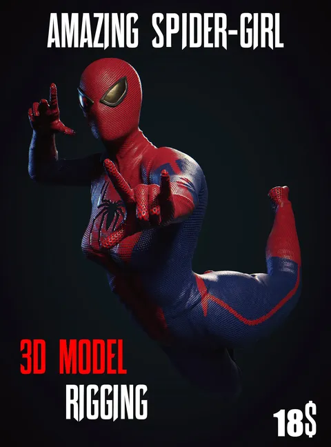 Amazing Spider-Girl Model - Blender 3d models