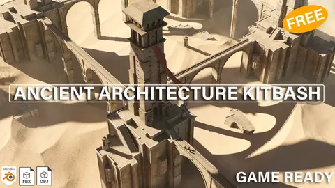 Ancient Architecture Asset Pack - Blender 3d models