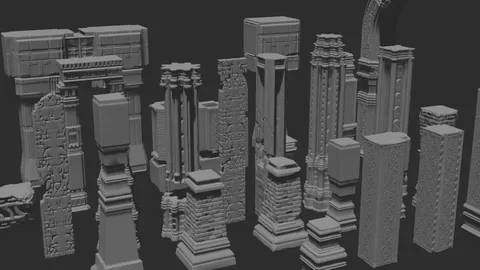 Ancient Architecture Kit - Blender 3d models