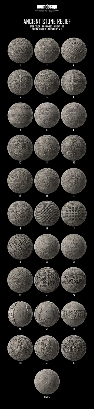 Ancient Stone Relief Textures screenshot 2