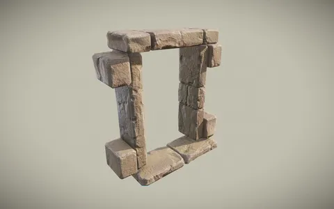 Ancient Stone Window Frame - Blender 3d models