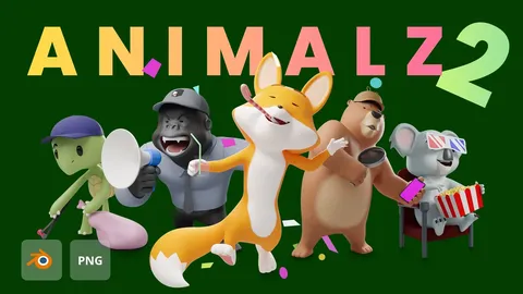 Animalz 2 - Blender 3d models