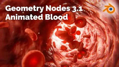 Animated Blood Flow in Vein - Blender geometry nodes