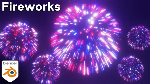 Animated Fireworks - Blender scenes