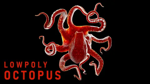 Animated Octopus - Blender 3d models