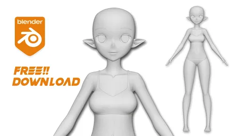 Anime Base Model - Blender 3d models