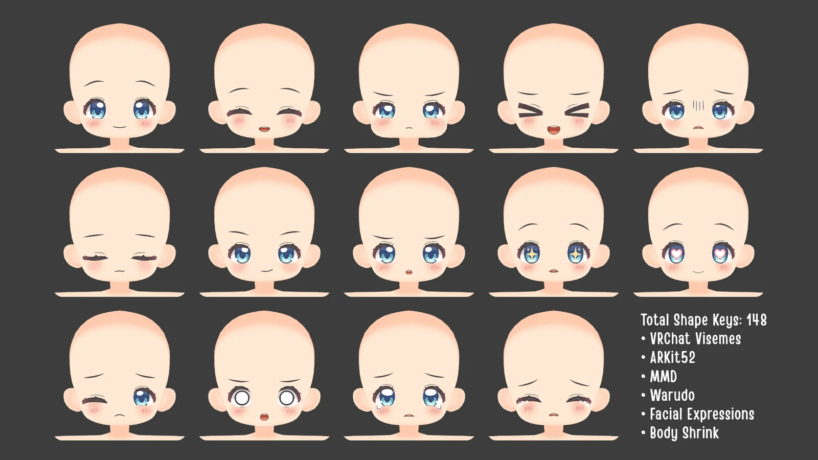 Anime Chibi Base Mesh screenshot 5