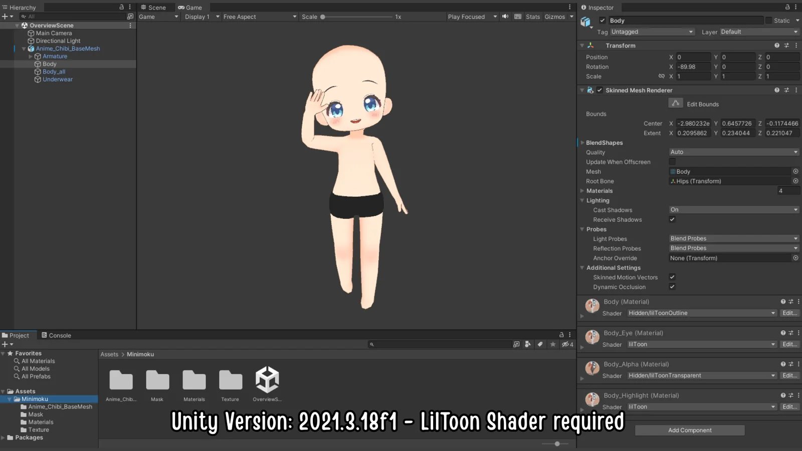 Anime Chibi Base Mesh screenshot 6