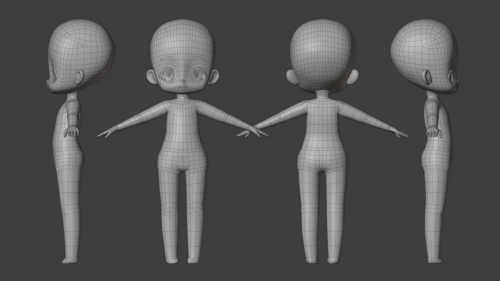 Anime Chibi Base Mesh screenshot 8