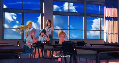 Anime Classroom - Blender scenes