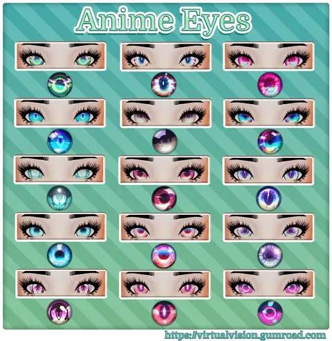 Anime Eye Pack - Blender textures & materials