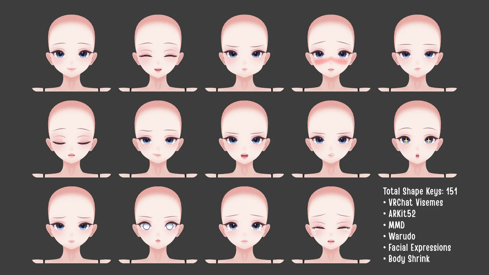 Anime Female Base Mesh screenshot 4