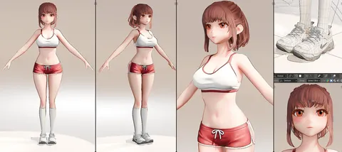 Anime Run Modeling Process - Blender tutorials & courses