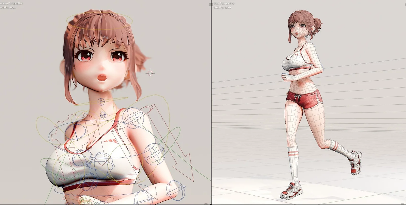 Anime Run Modeling Process screenshot 2