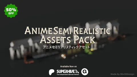 Anime Semi-Realistic Assets - Blender addons