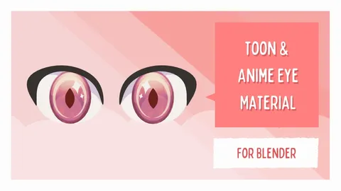 Anime Toon Eye Materials - Blender shaders