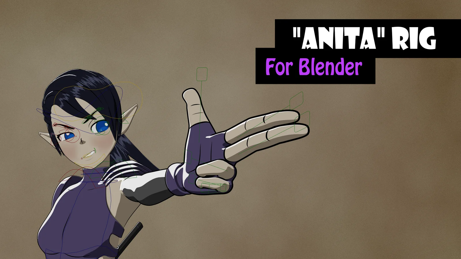 Anita Character Rig screenshot 2