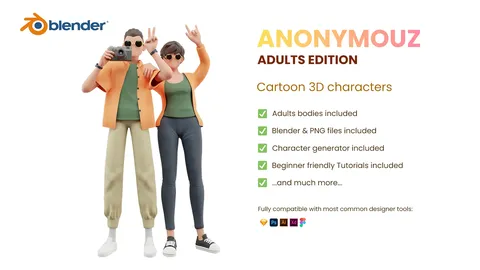 Anonymouz Adults - Blender 3d models