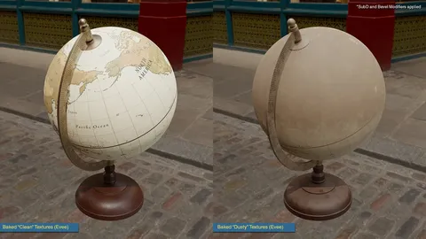 Antique Globe - Blender 3d models