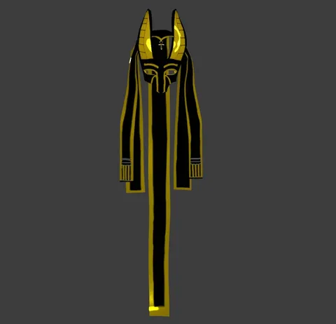 Anubis Egyptian Mask and Headdress - Blender 3d models