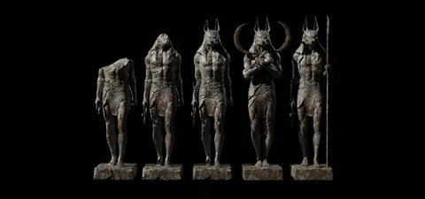 Anubis Statues - Blender 3d models