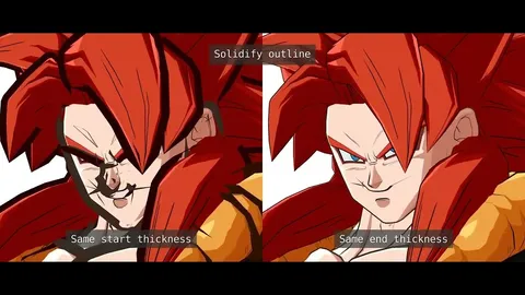 Arc System Works Outline - Blender geometry nodes