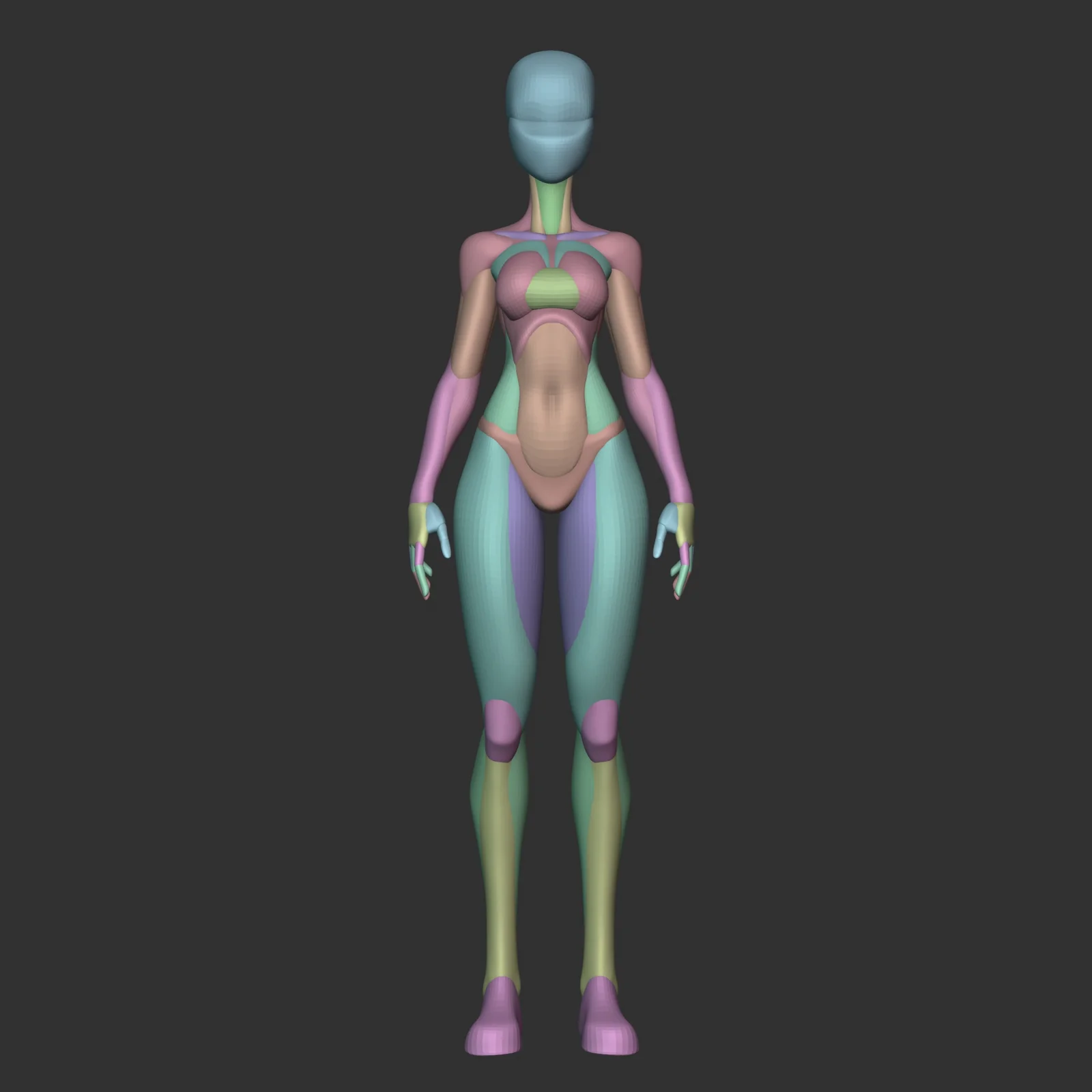 Arcane Female Character Blockout screenshot 3