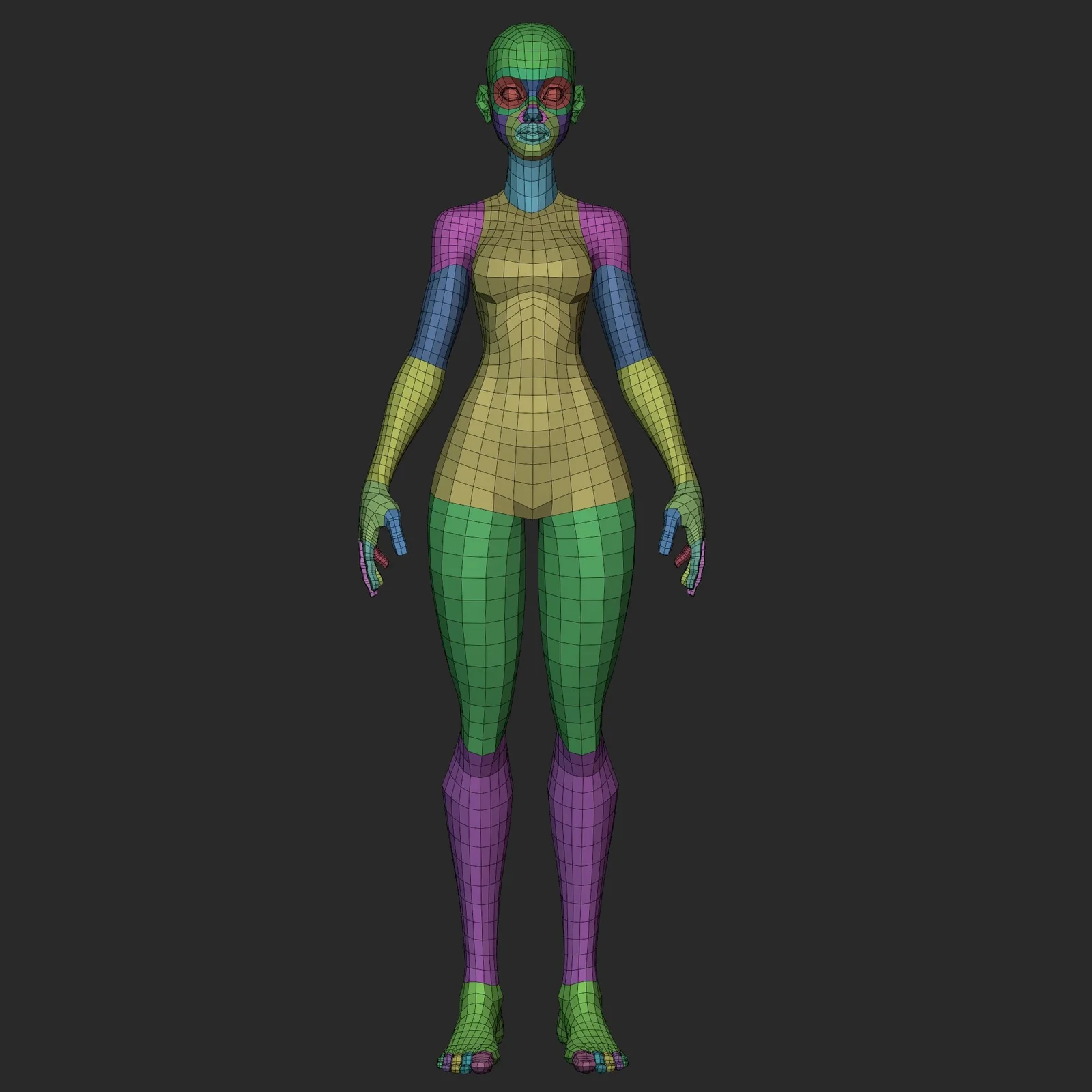 Arcane Female Lowpoly Basemesh screenshot 3