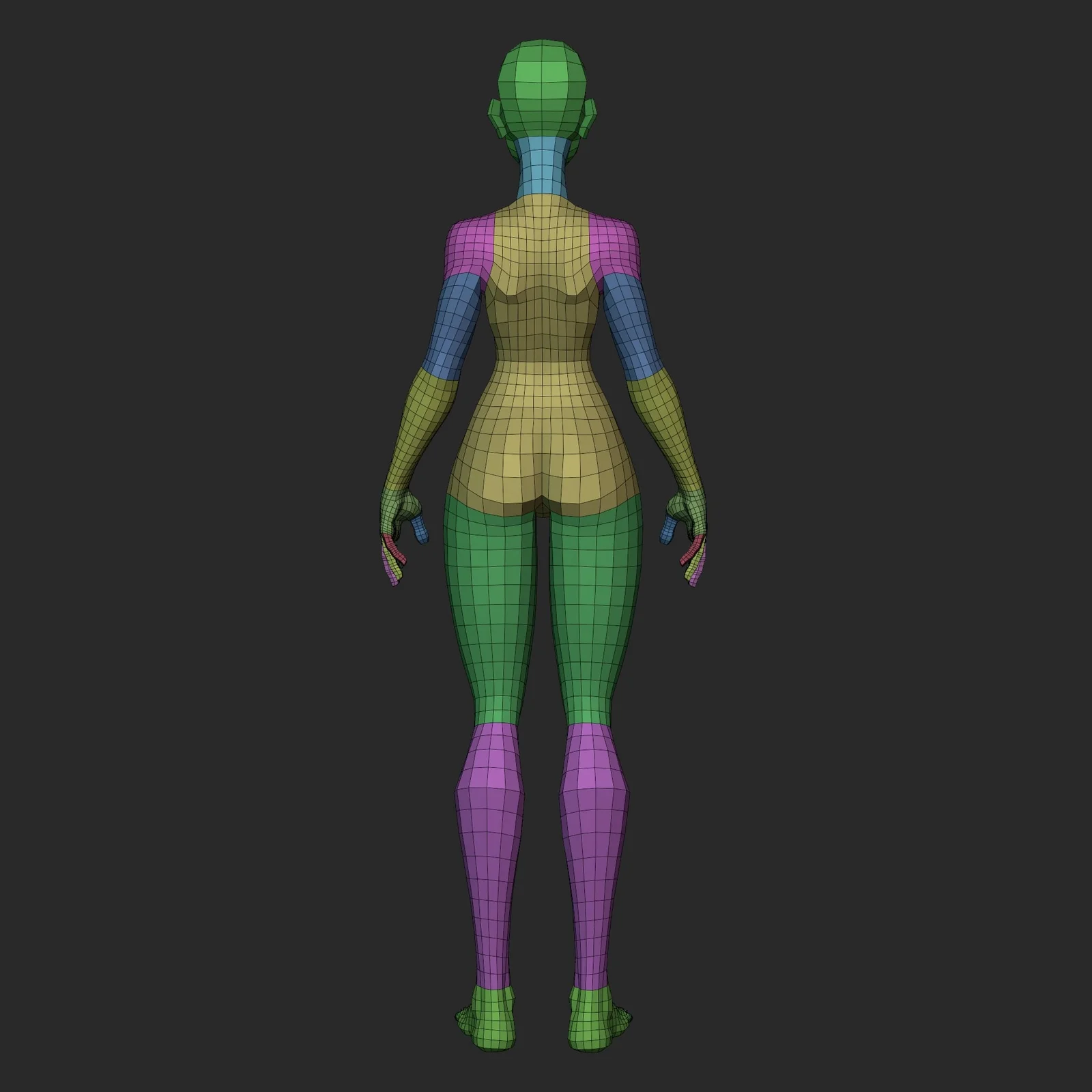Arcane Female Lowpoly Basemesh screenshot 5