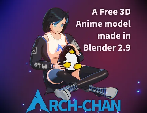 Arch-Chan - Blender 3d models